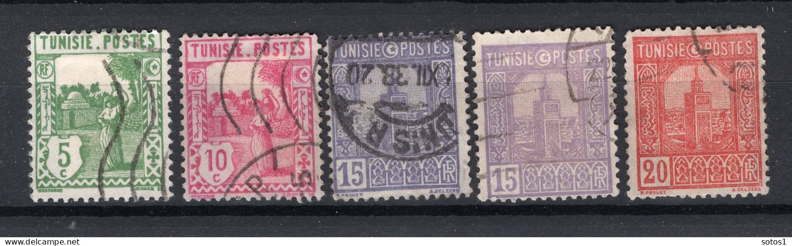 TUNESIE FR. Yt. 123/126° Gestempeld 1926 - Used Stamps