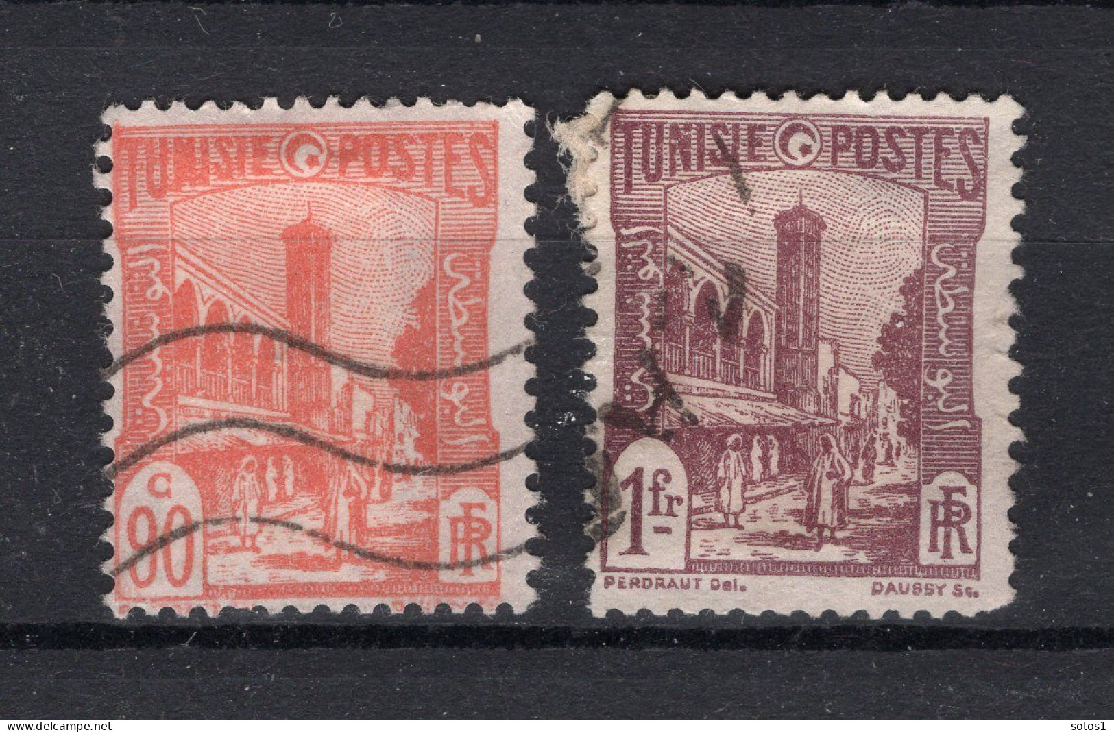 TUNESIE FR. Yt. 136/137° Gestempeld 1928 - Usati