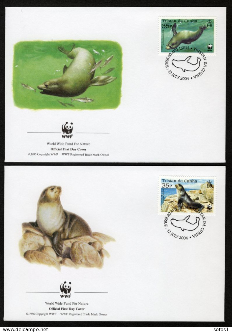 TRISTAN DA CUNHA Yt. 757/760 FDC 4 St. 2004 - Tristan Da Cunha