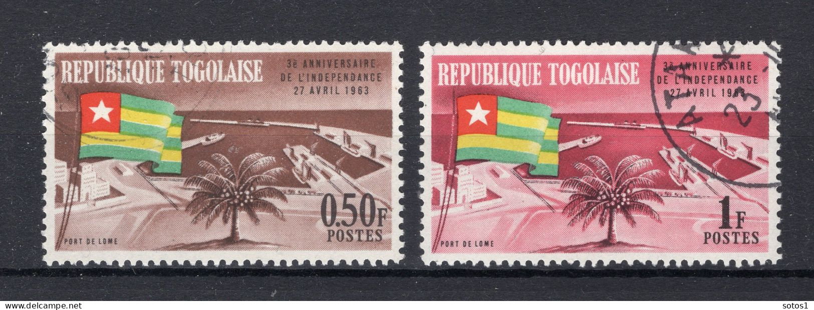 TOGO Yt. 381/382° Gestempeld 1963 - Togo (1960-...)