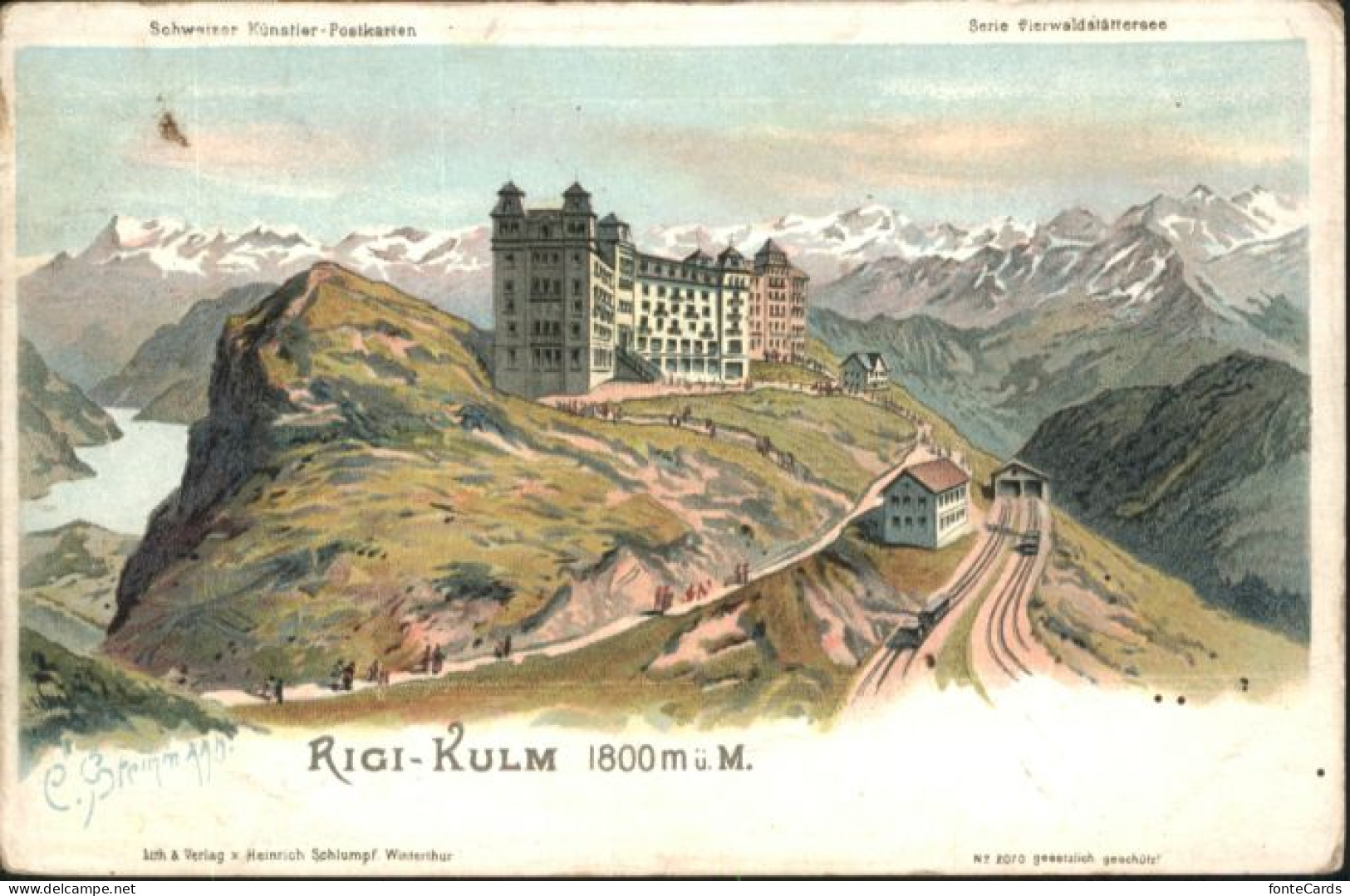 10890928 Rigi Kulm Rigi Kulm Kuenstler Steinmann * Rigi Kulm - Sonstige & Ohne Zuordnung