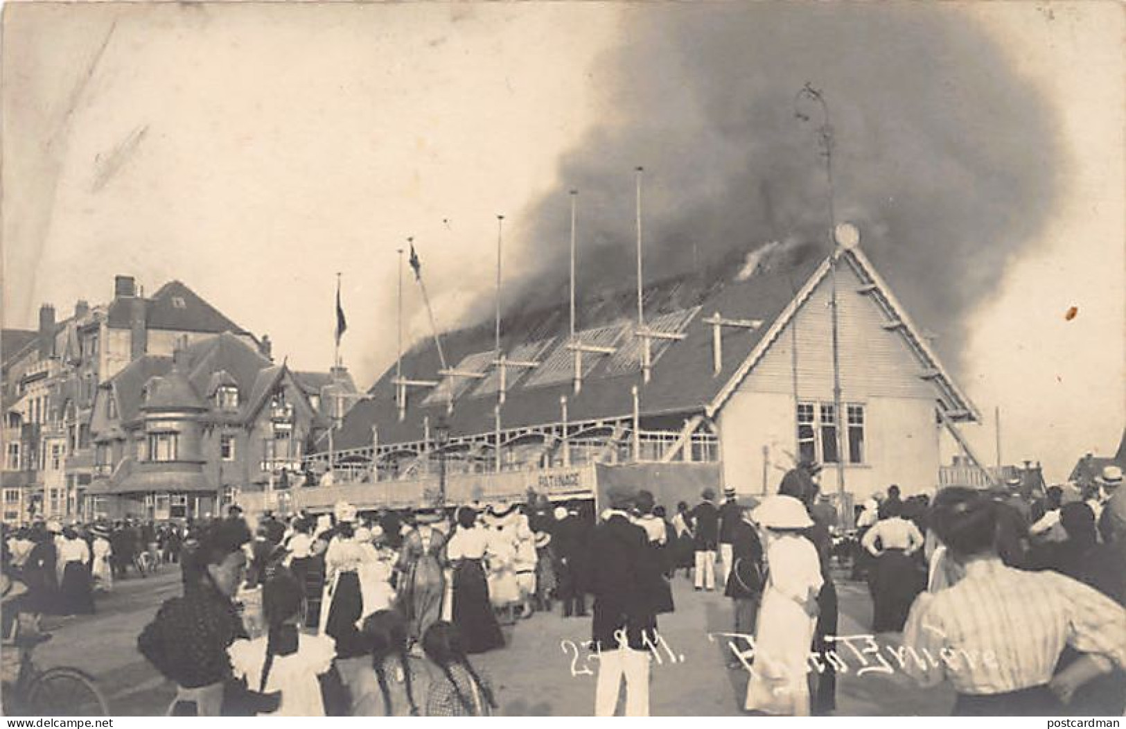 België - DE PANNE (W. Vl.) Brand Op De Rolschaatspiste Op 27 Augustus 1911 - FOTOKAART Bruère - De Panne