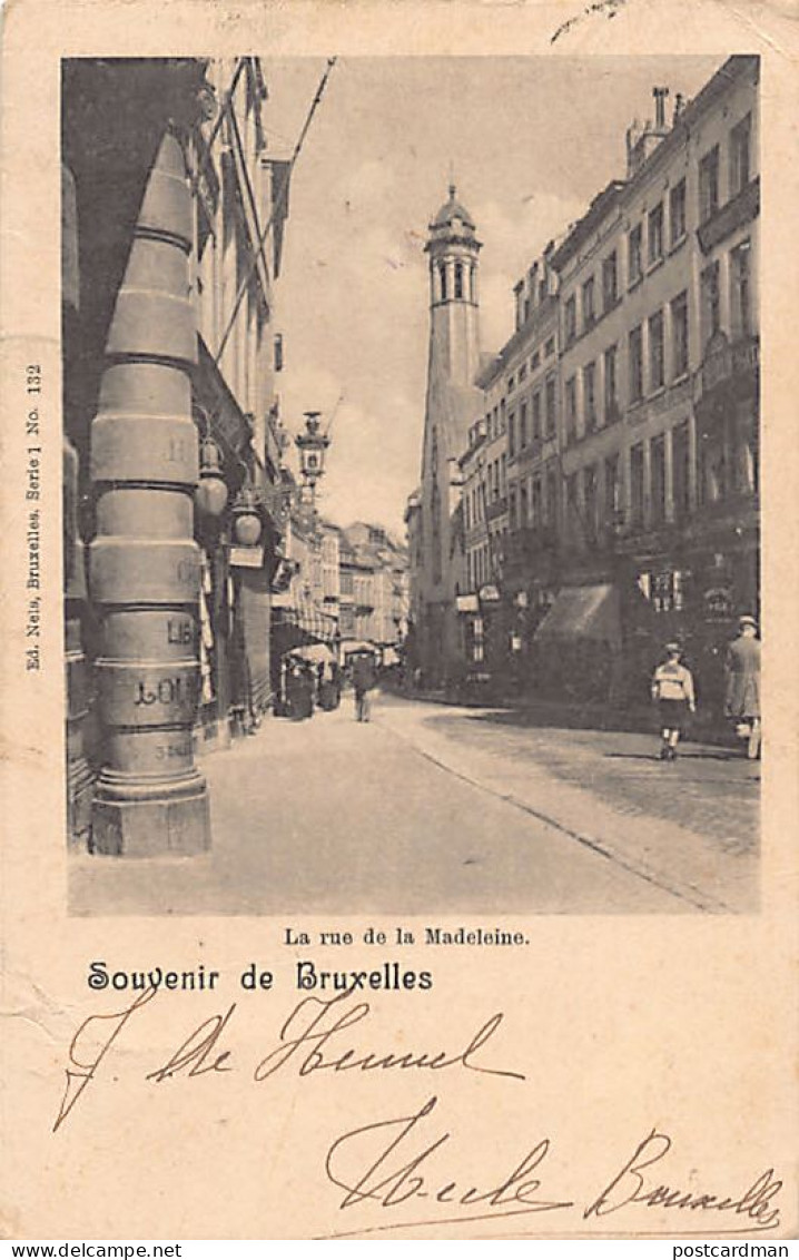 Belgique - BRUXELLES - La Rue De La Madeleine - Ed. Nels Série 1 N. 132 - Avenues, Boulevards