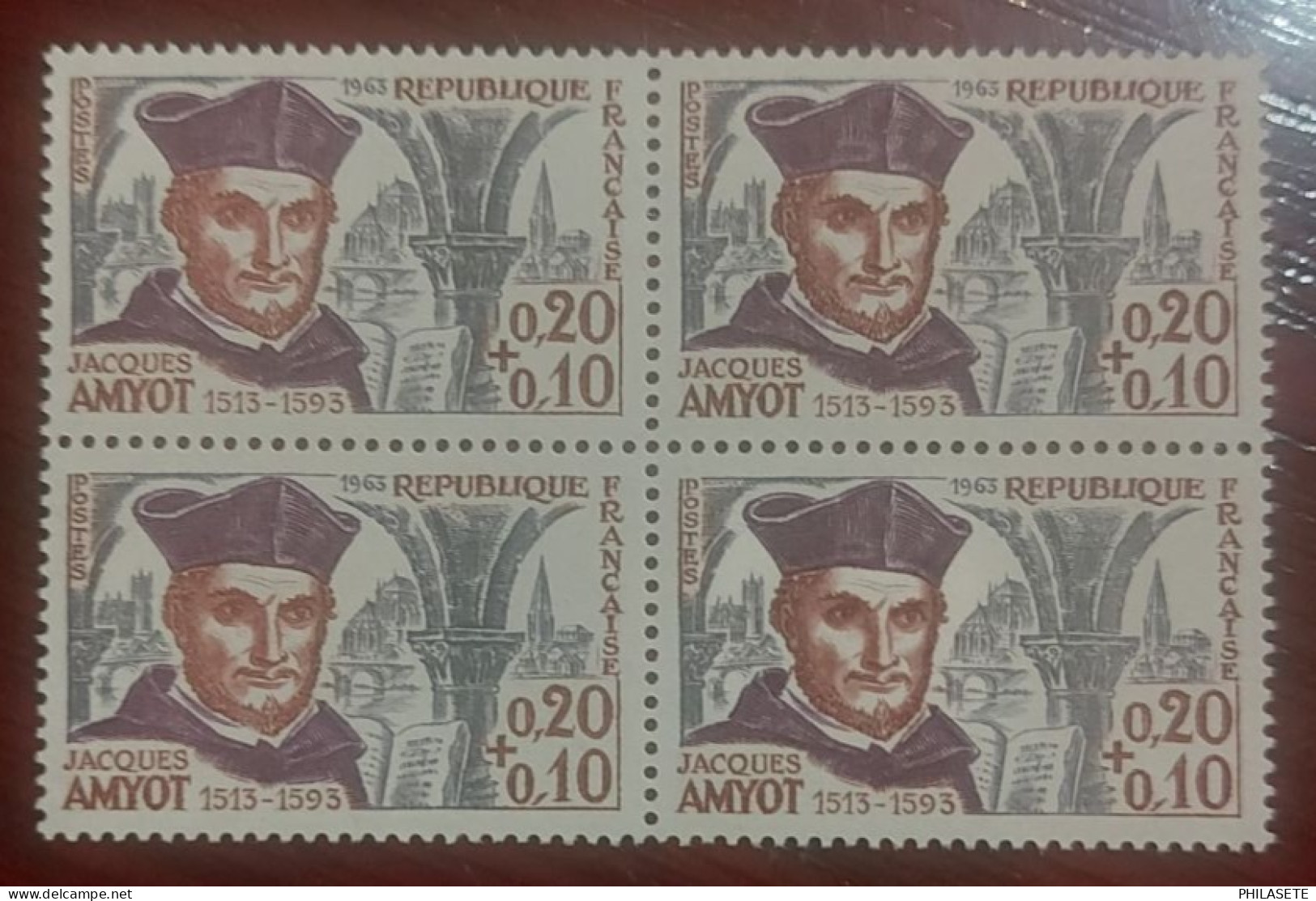 France  Neufs N** Bloc De 4 Timbres YT N° 1370 Jacques Amyot - Mint/Hinged