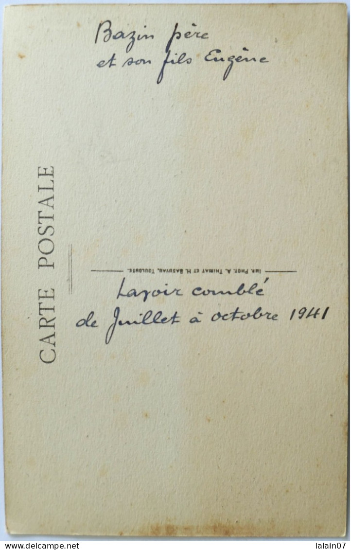 C. P. A. : 29 : LANNILIS TOUL MOUSTACH : Lavoir Des Chevaux, Animé, Mention Manuscrite "M. Bazin Et Son Fils" - Autres & Non Classés