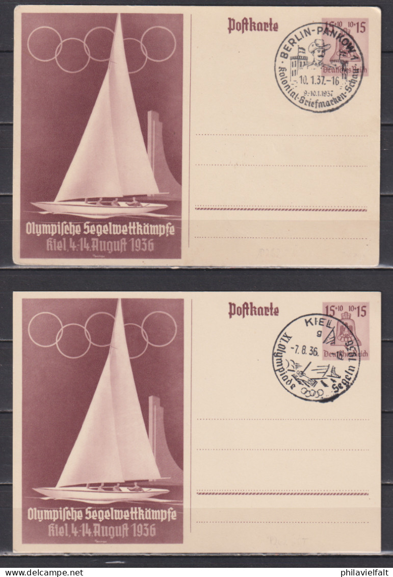 Dt.Reich Sammlung der Olympia-Ganzsachen MiNo. P 257/58,259/60,261/62 o oder SSt