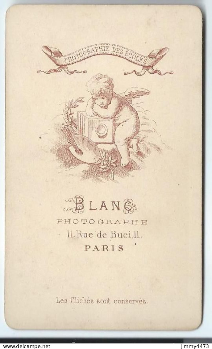 CARTE CDV - Phot. BLANC  Paris - Portrait D'un Homme Barbu, à Identifier - Tirage Aluminé 19 ème - Old (before 1900)