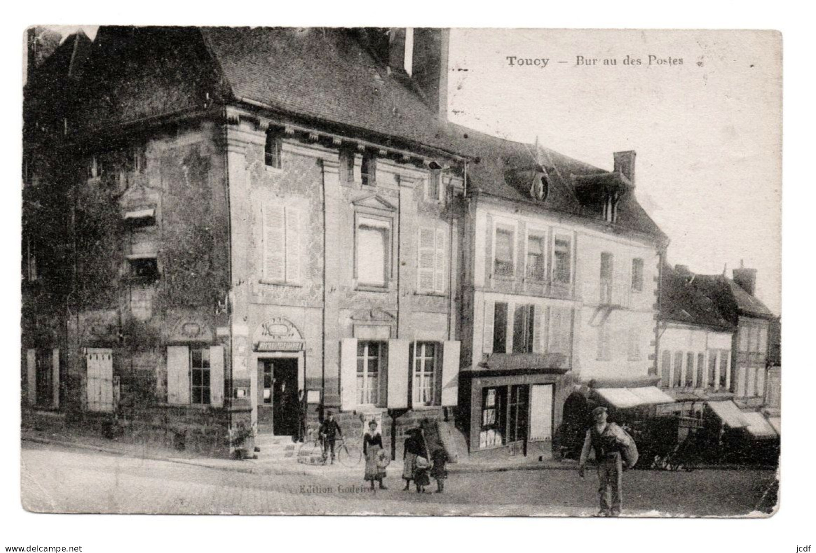 89 TOUCY Bureau Des Postes - Edit Godefroy 1925 - Facteur à Vélo - Epicerie NADIN PATROIS - Toucy