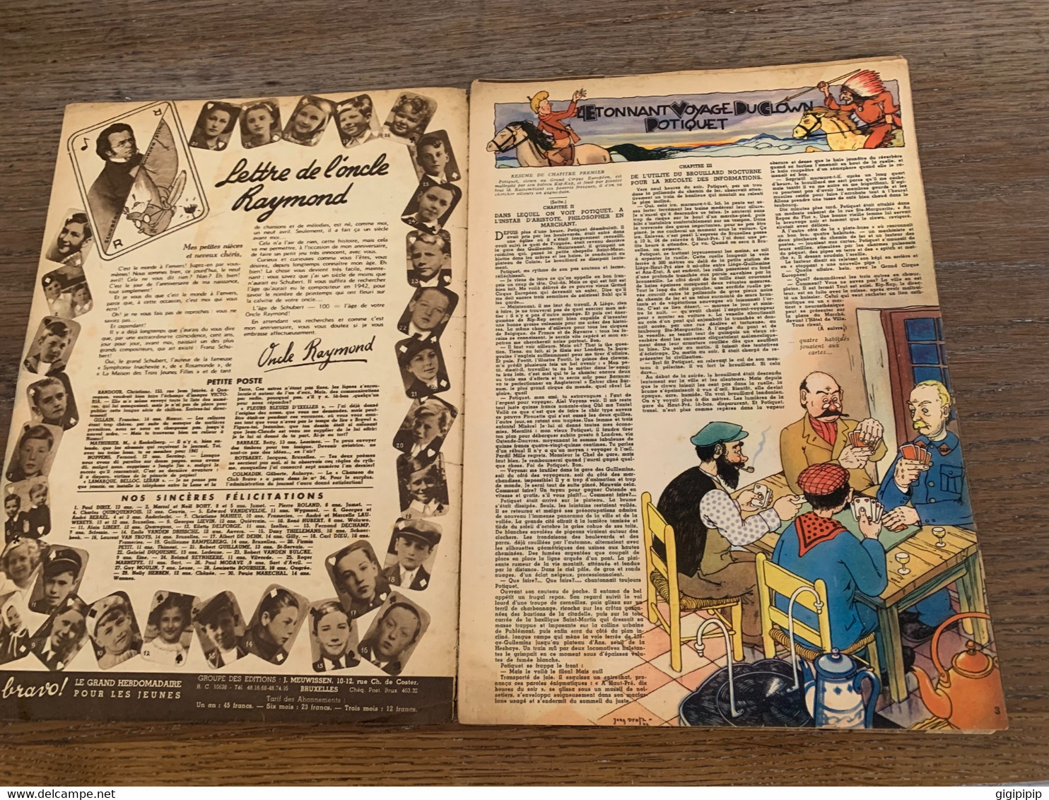 REVUE JOURNAL BRAVO 1942 17 Childe Wijnd Et Le Dragon Enchanté Partie De Cartes Gordon L Intrépide Omer Van De Weyer - Otras Revistas