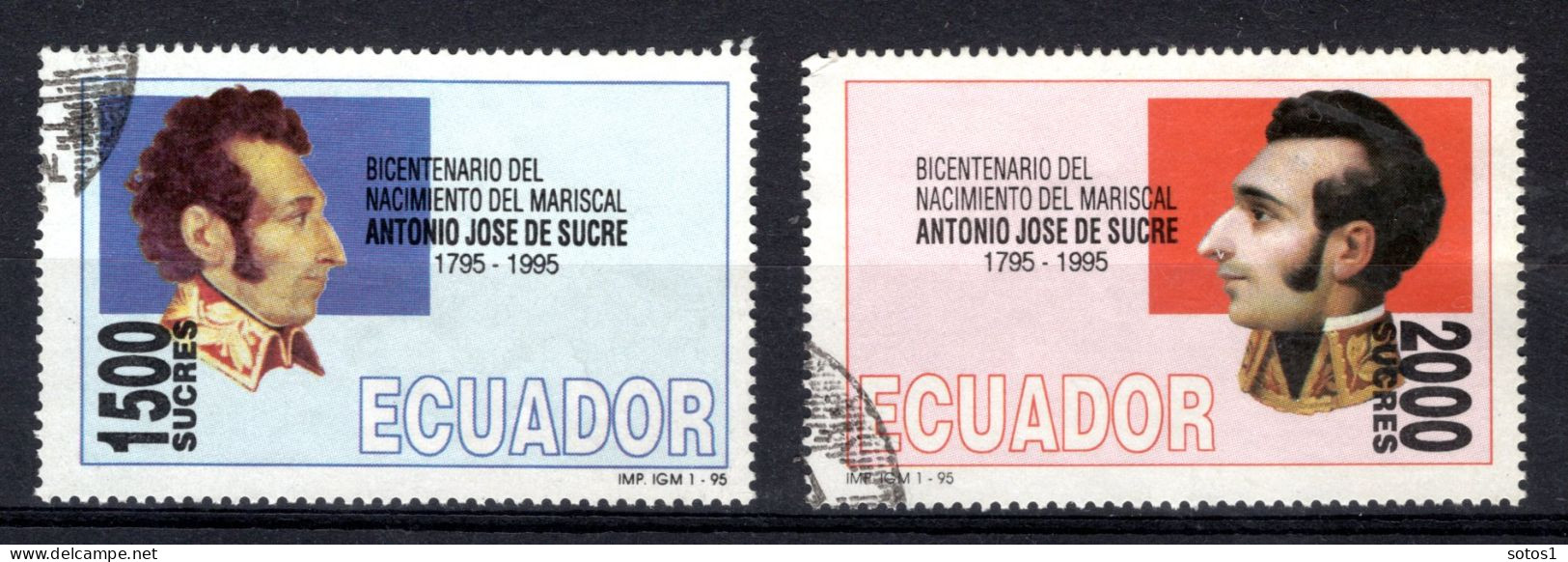ECUADOR Yt. 1318/1319° Gestempeld 1995 - Equateur