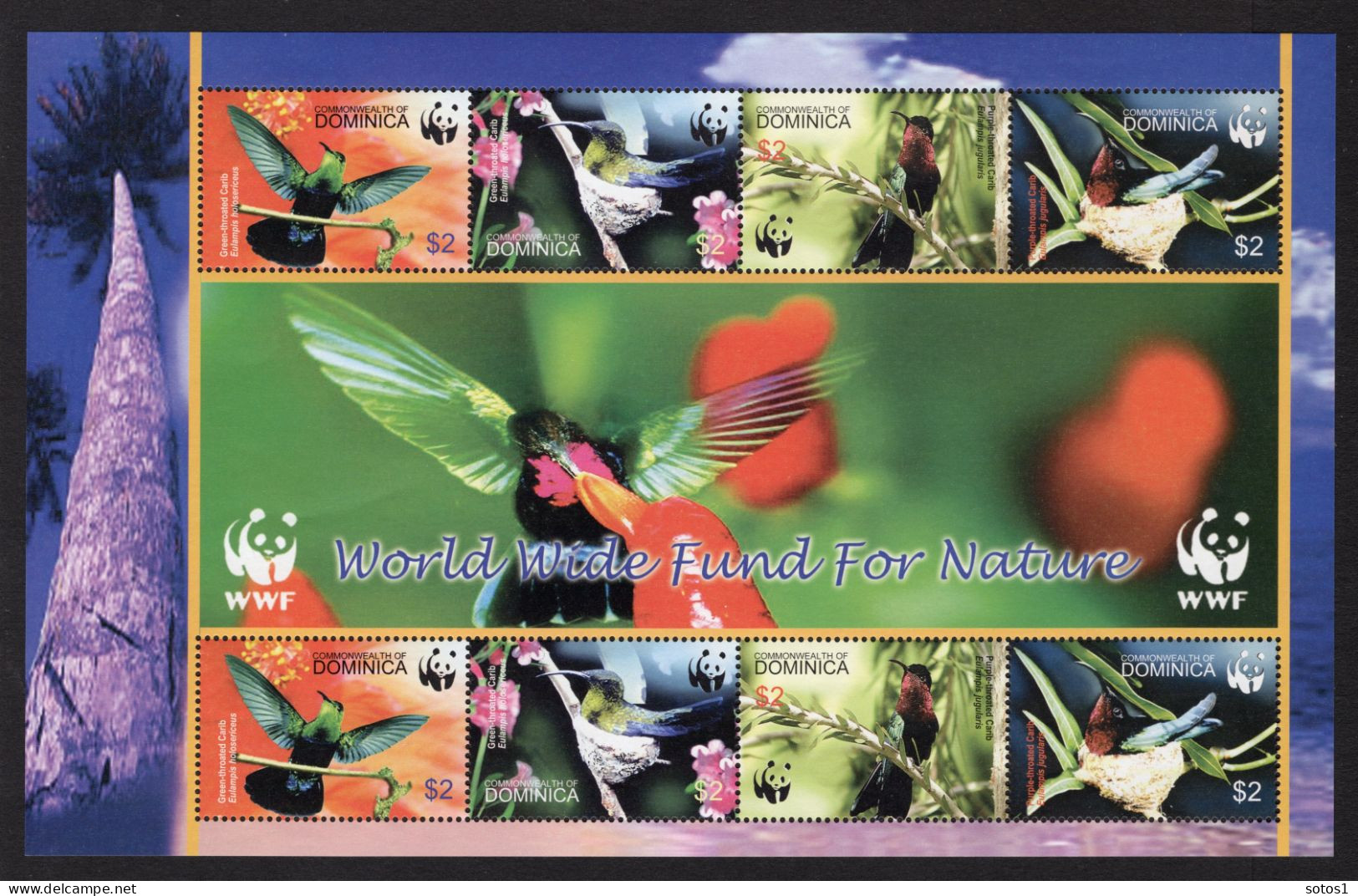 DOMINICA Yt. 3129/3132 MNH 2 Series 2005 - Dominica (1978-...)