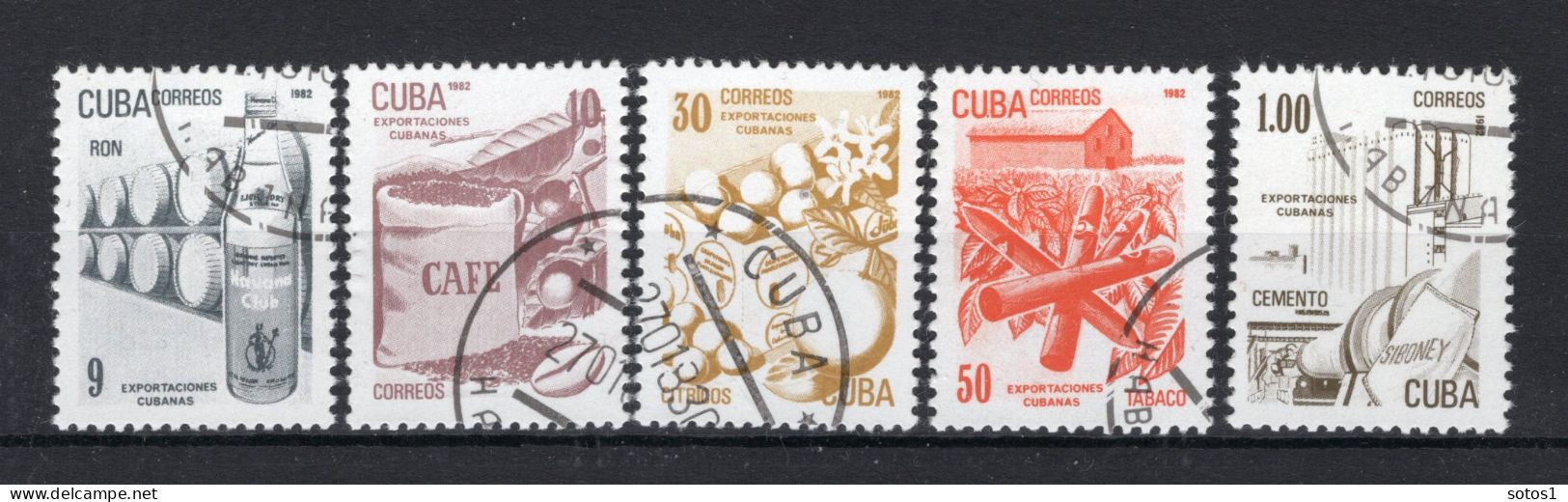 CUBA Yt. 2341/2345° Gestempeld 1982 - Oblitérés