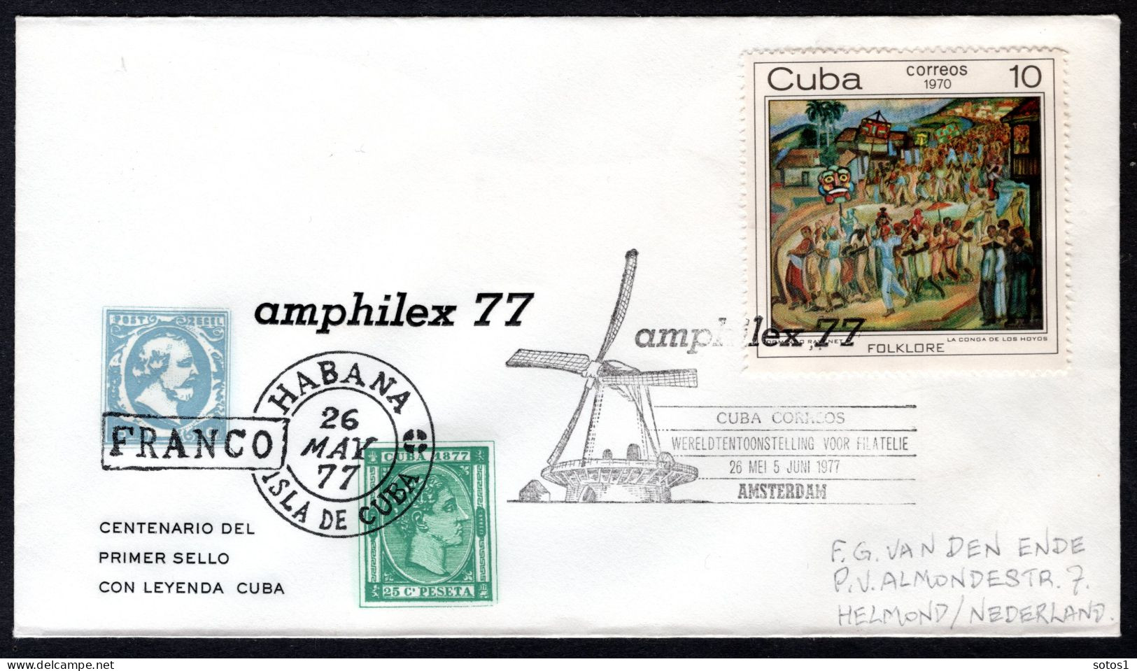 CUBA Yt. 1446 Amphilex 77 - Covers & Documents