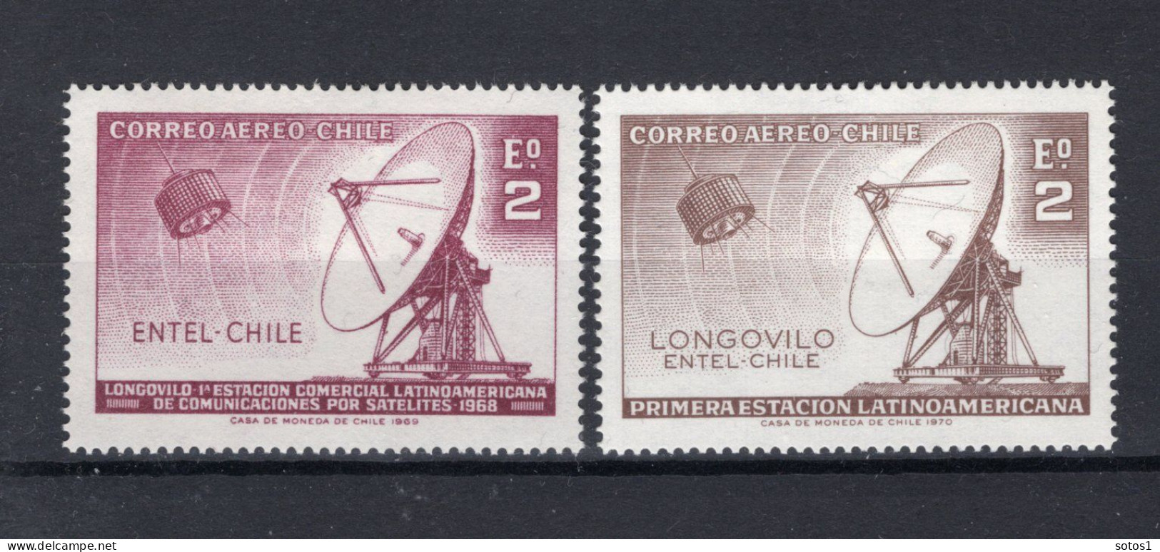 CHILI Yt. PA255/255A MH Luchtpost 1969-1971 - Chile