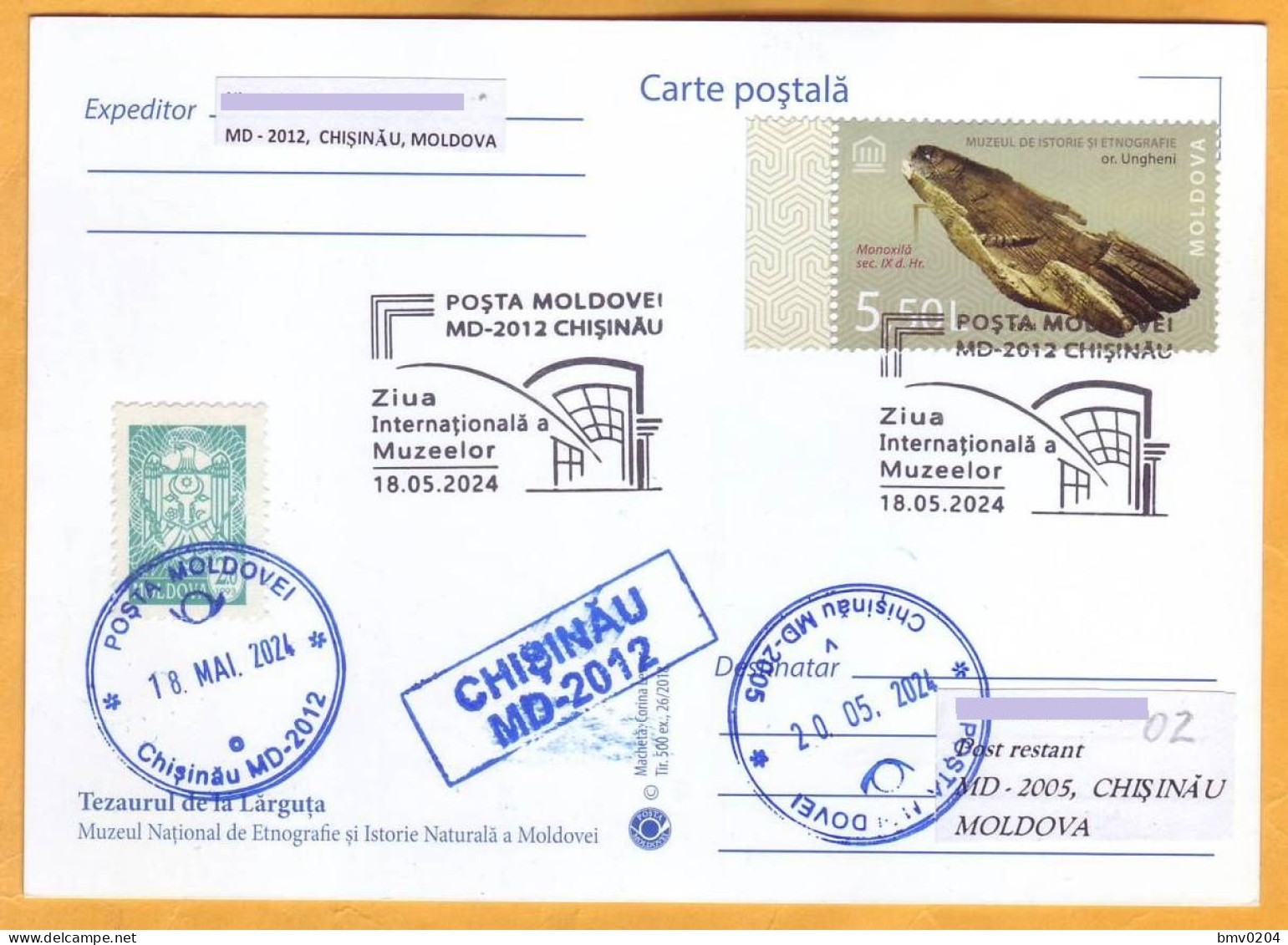 2024 Moldova  Special Postmark „International Museums Day” - Moldova