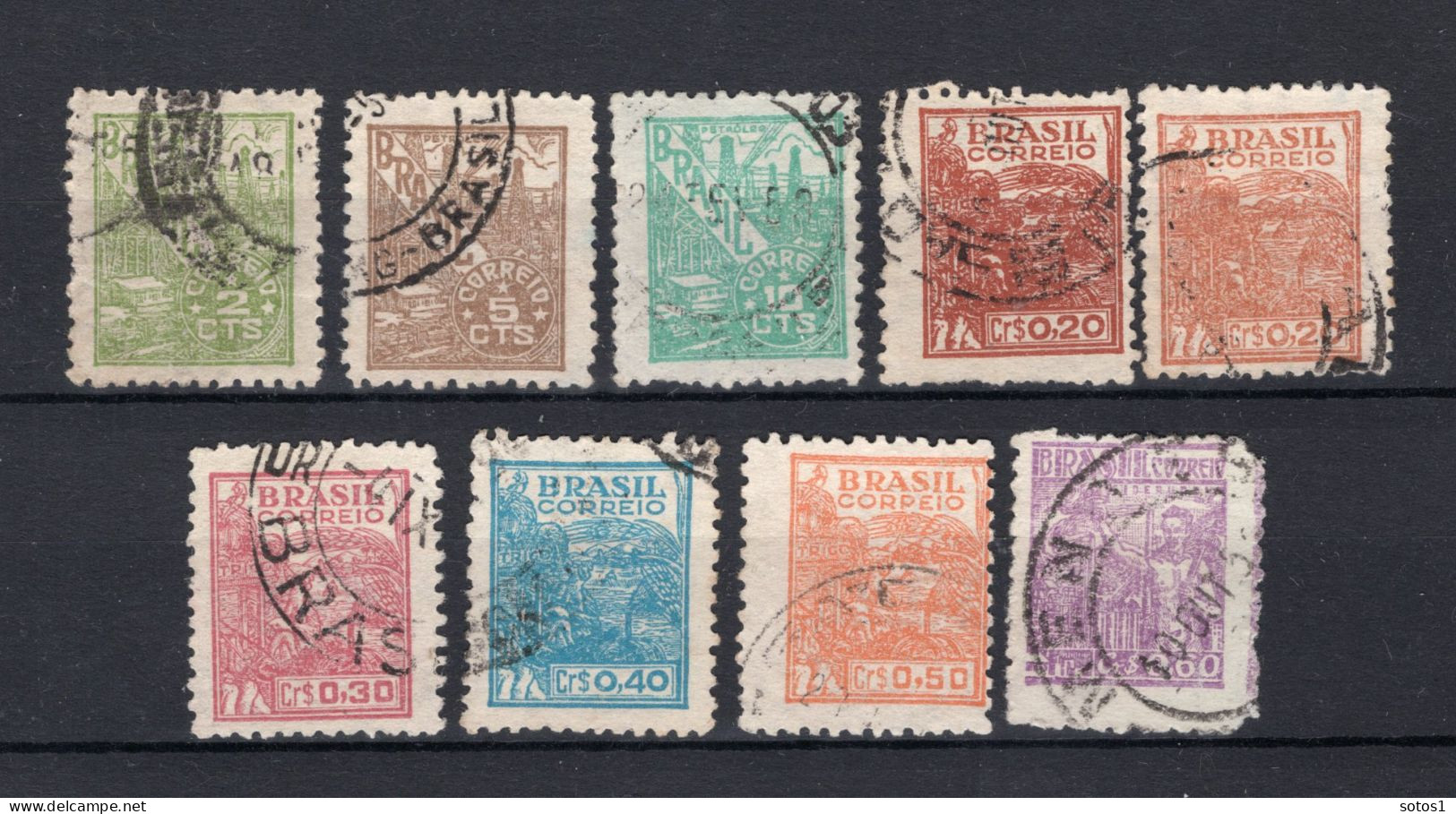 BRAZILIE Yt. 463A/465D° Gestempeld 1947-1955 - Used Stamps