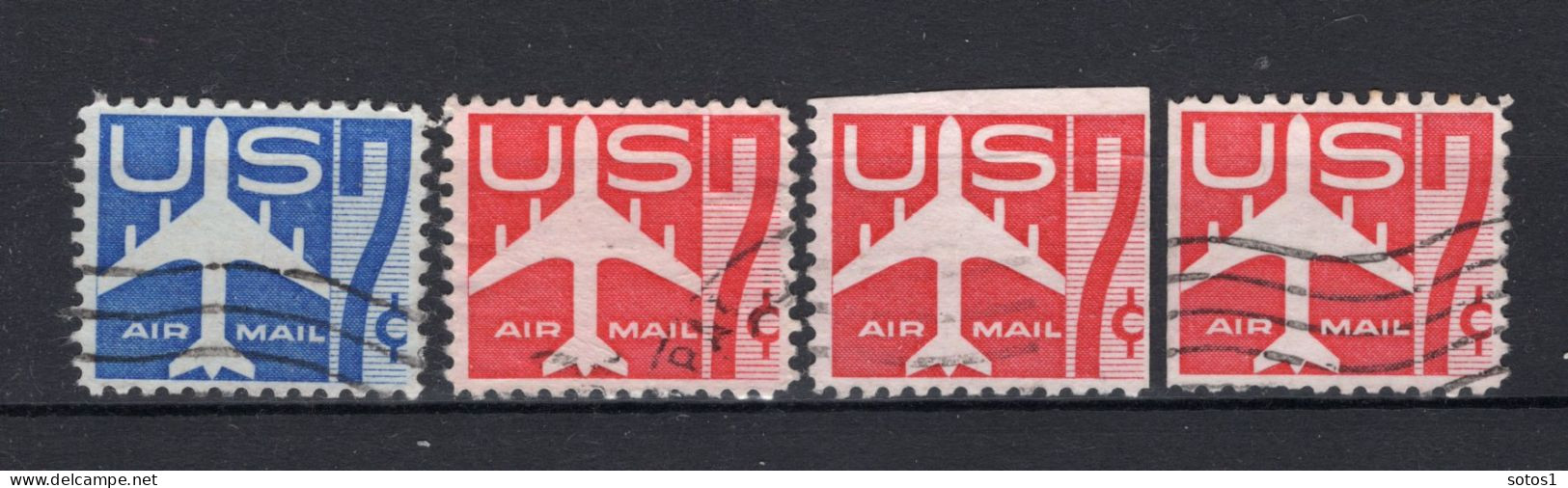 UNITED STATES Yt. PA50/51° Gestempeld Luchtpost 1958-1960 - 2a. 1941-1960 Usados
