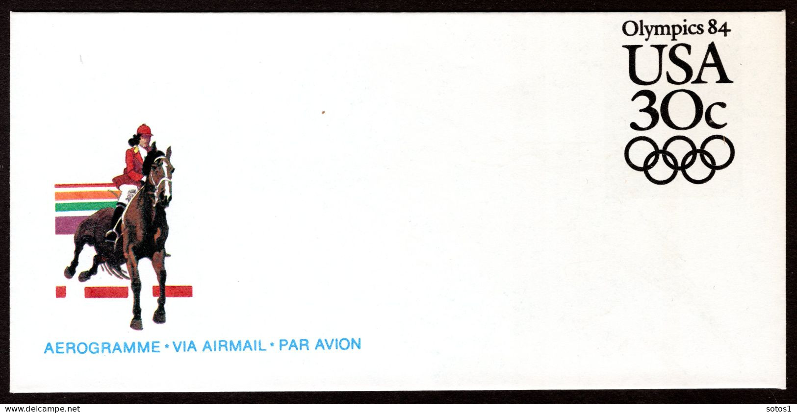 UNITED STATES Aerogramme - Via Airmail Olympics 1984 - Lettres & Documents