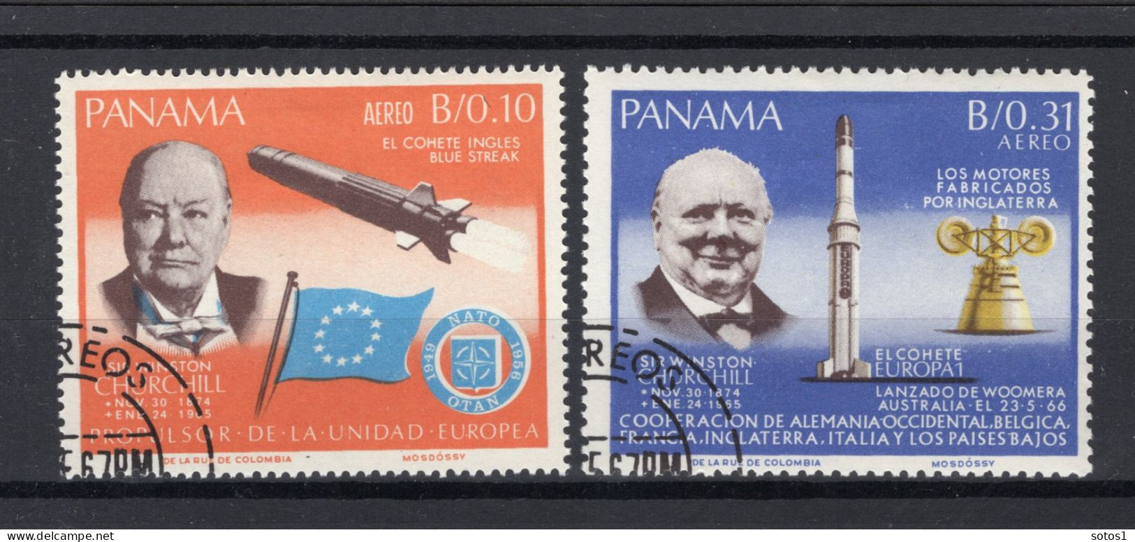 PANAMA Yt. PA413/414° Gestempeld Luchtpost 1967 - Panama