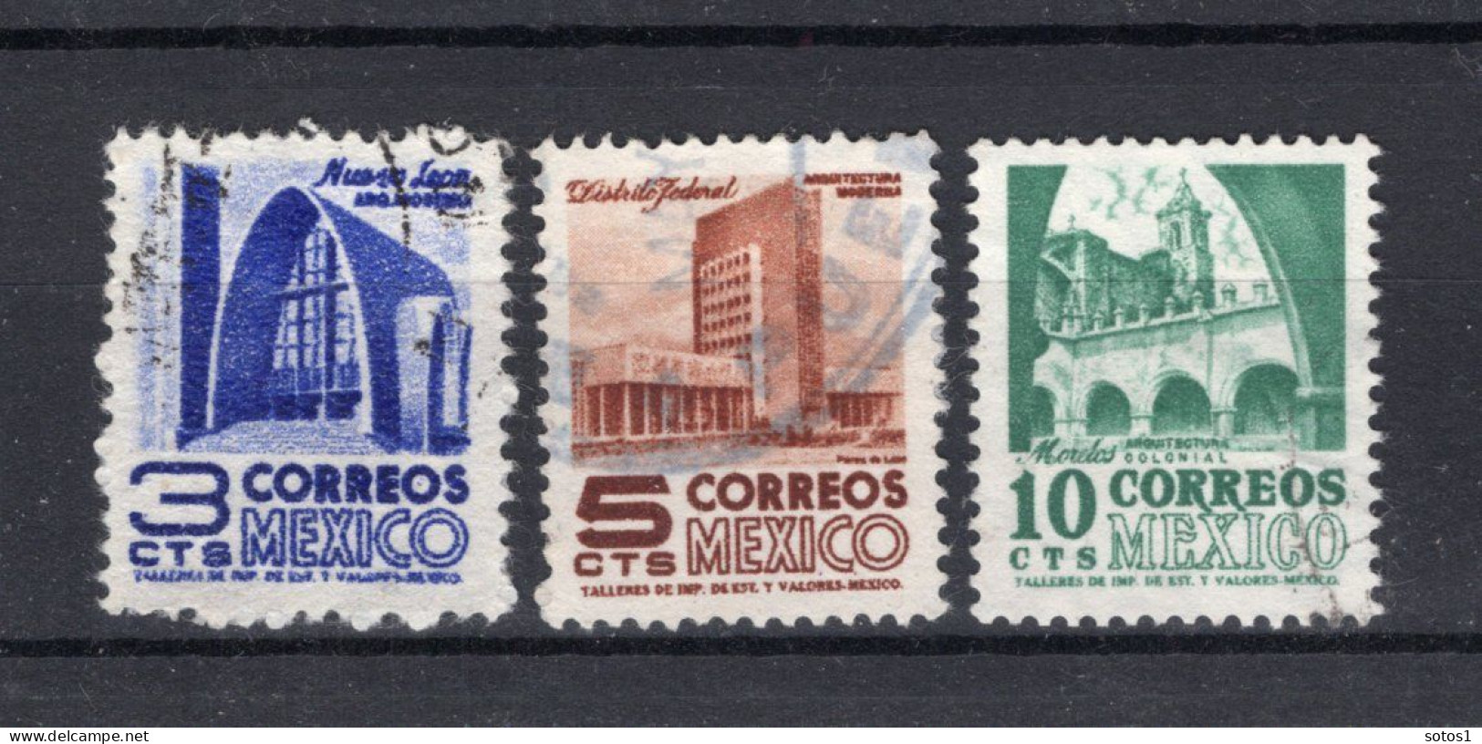 MEXICO Yt. 627/629° Gestempeld 1950-1952 - Mexico