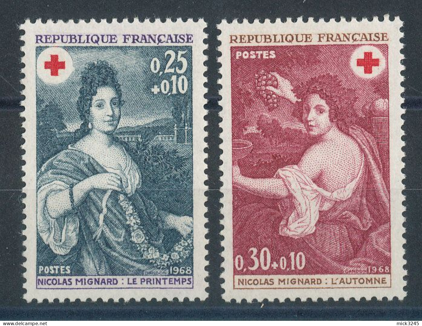1580** Et 1581** Croix Rouge - Unused Stamps