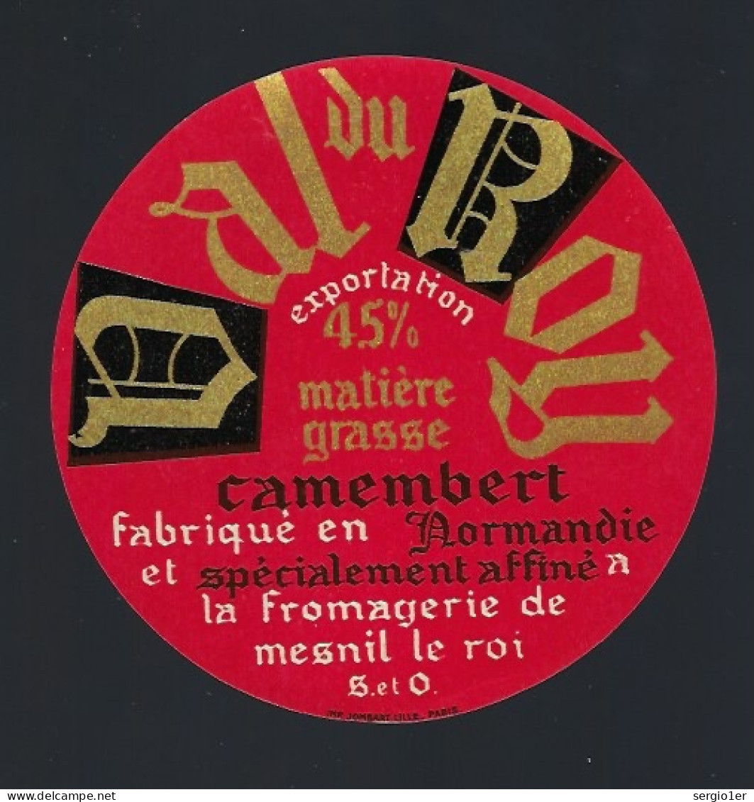 Etiquette Fromage  Camembert Exportation Val Du Roy 45%mg  Normandie  Fromagerie De Mesnil Le Roi Seine Et Oise - Formaggio
