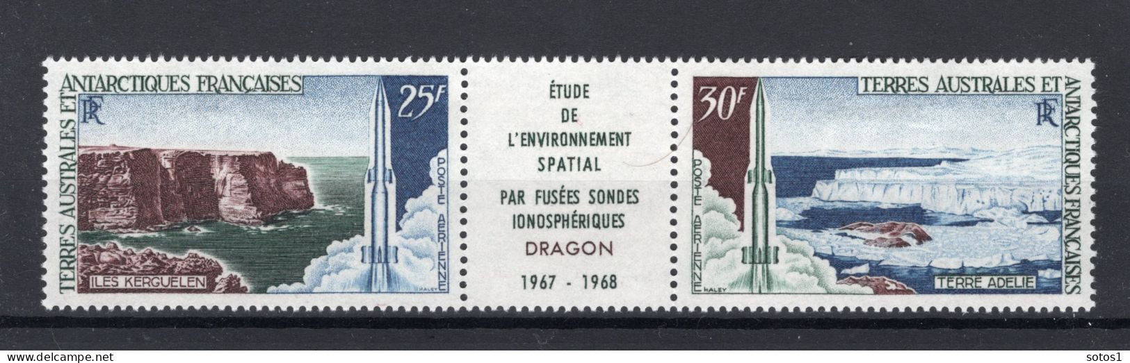 TERRES AUSTRALES ET ANTARCTIQUES Yt. PA16A MH Luchtpost 1968 - Poste Aérienne