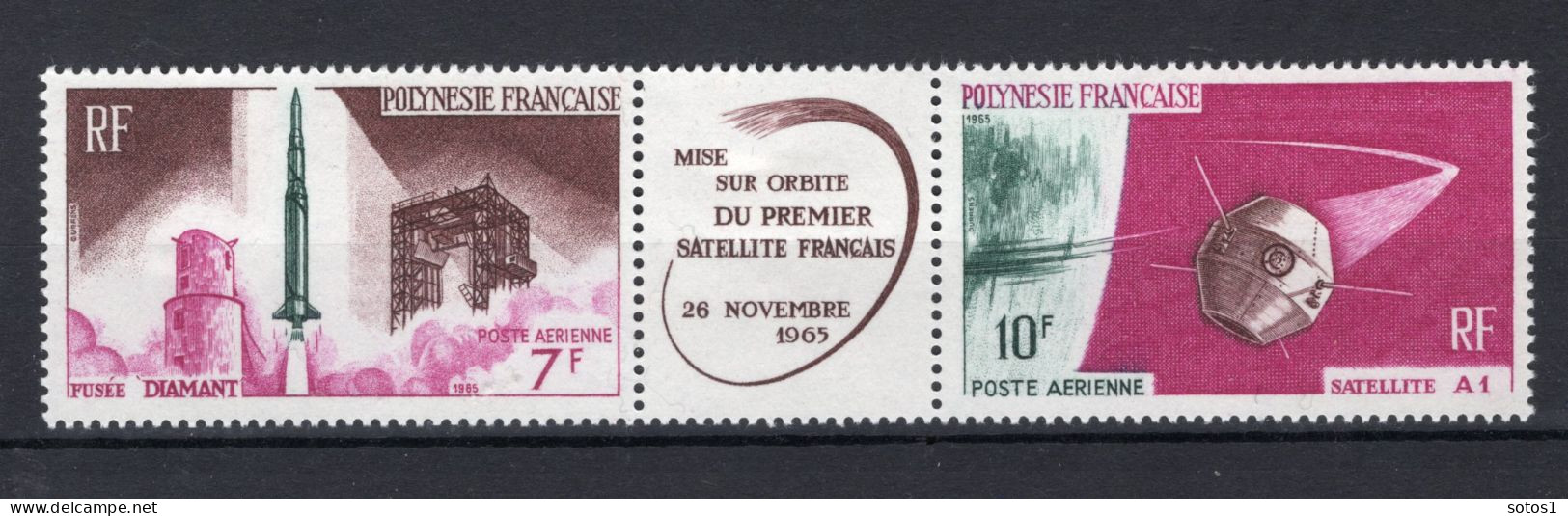 POLYNESIE FRANCAISE Yt. PA18A MH Luchtpost 1966 - Unused Stamps
