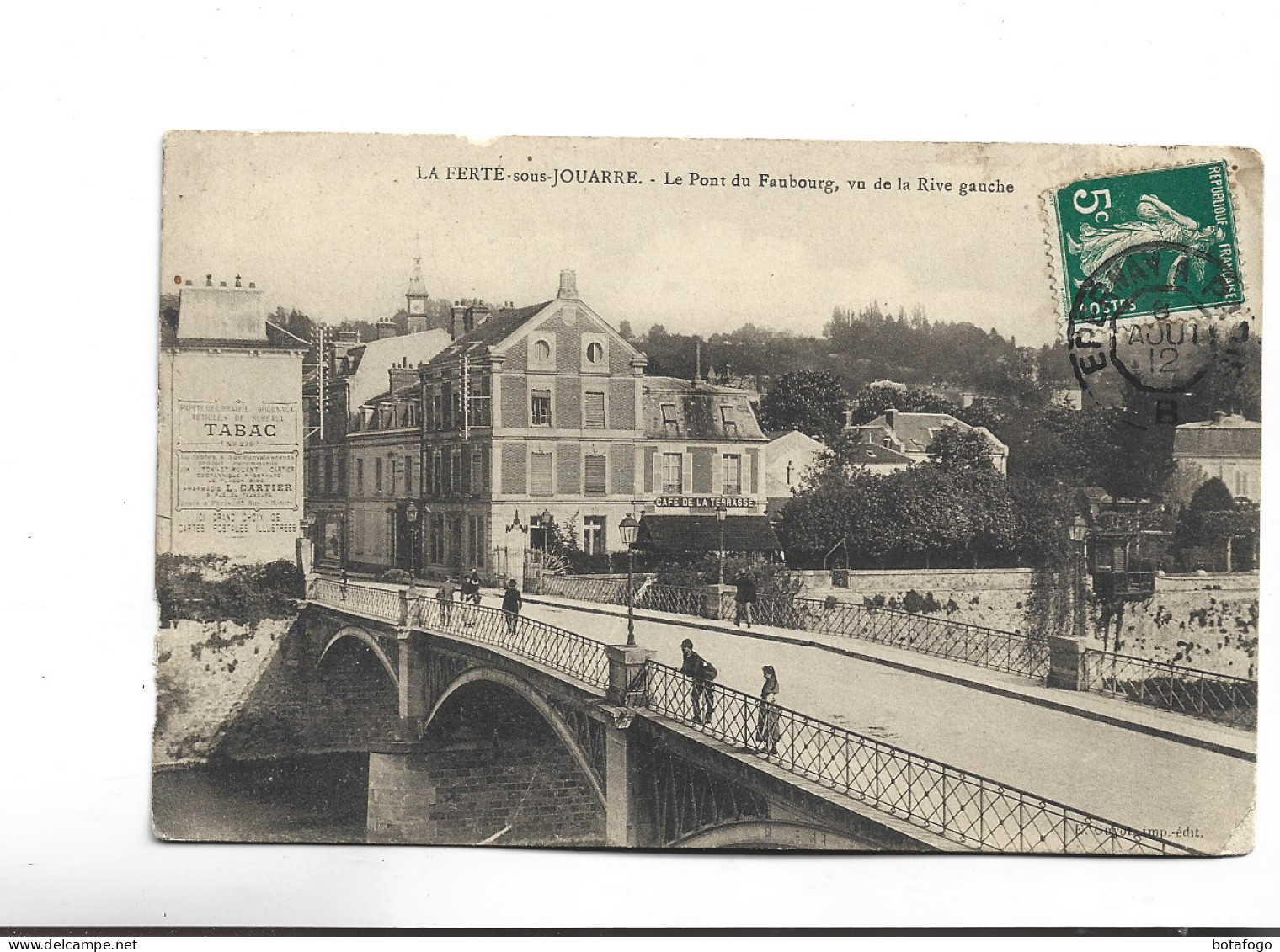 CPA DPT 77 LE FERTE SOUS JOUARRE , LE PONT DU FAUBOURG  VU DE LA RIVE GAUCHE  En 1912!! - La Ferte Sous Jouarre