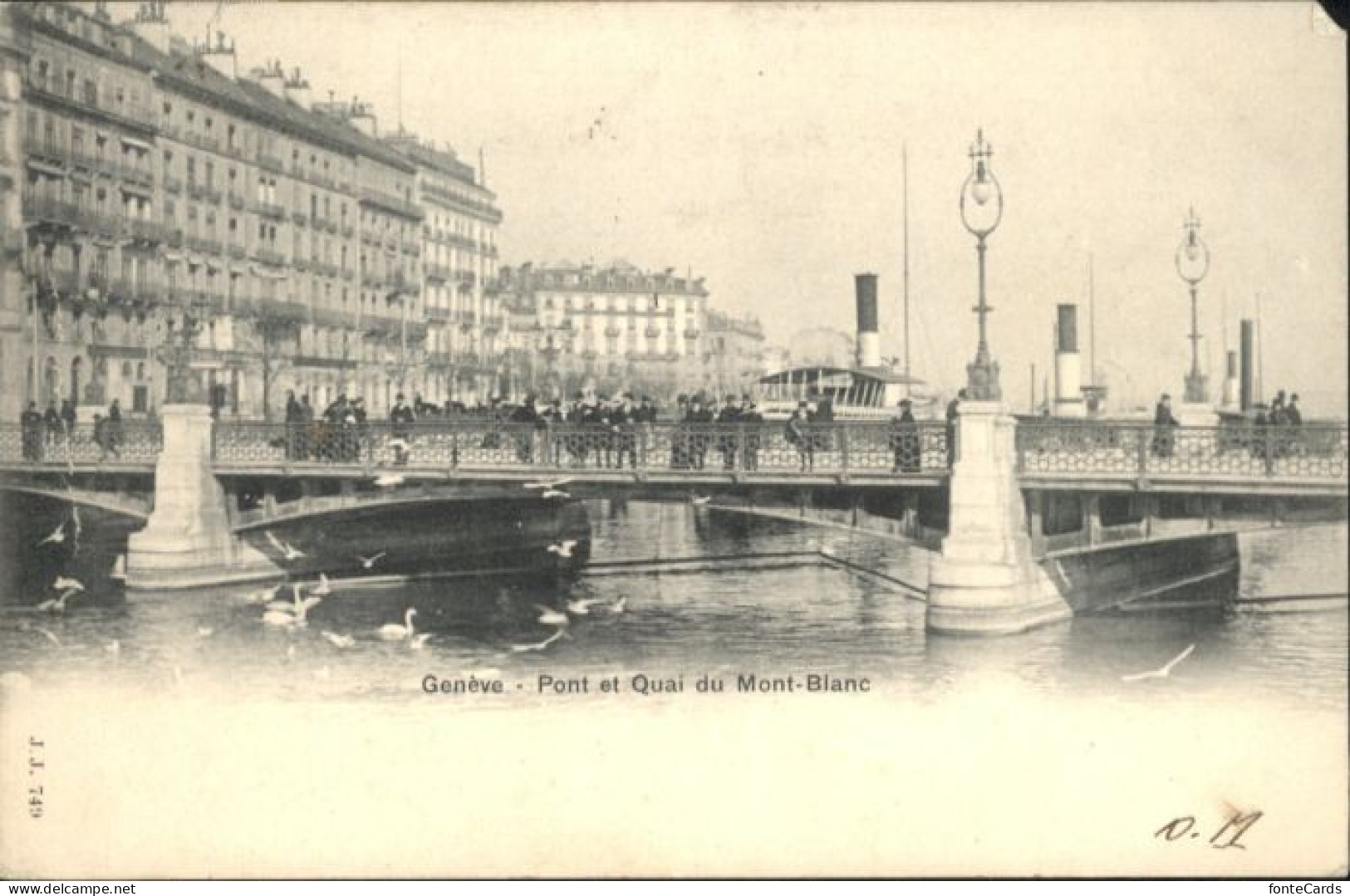 10875485 Genf GE Genf Pont Quai Mont Blanc Schwan X  - Other & Unclassified