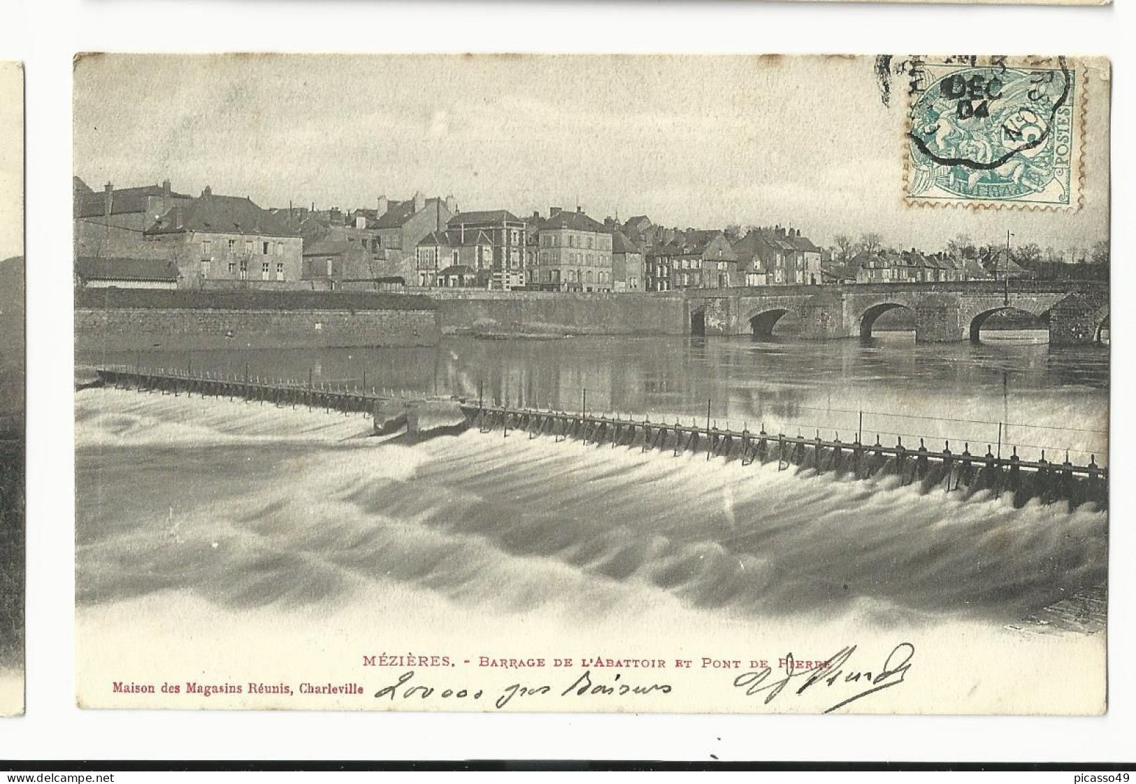 Ardennes , Charleville Mezière , Barrage De L'abattoir Et Pont De Pierre - Charleville