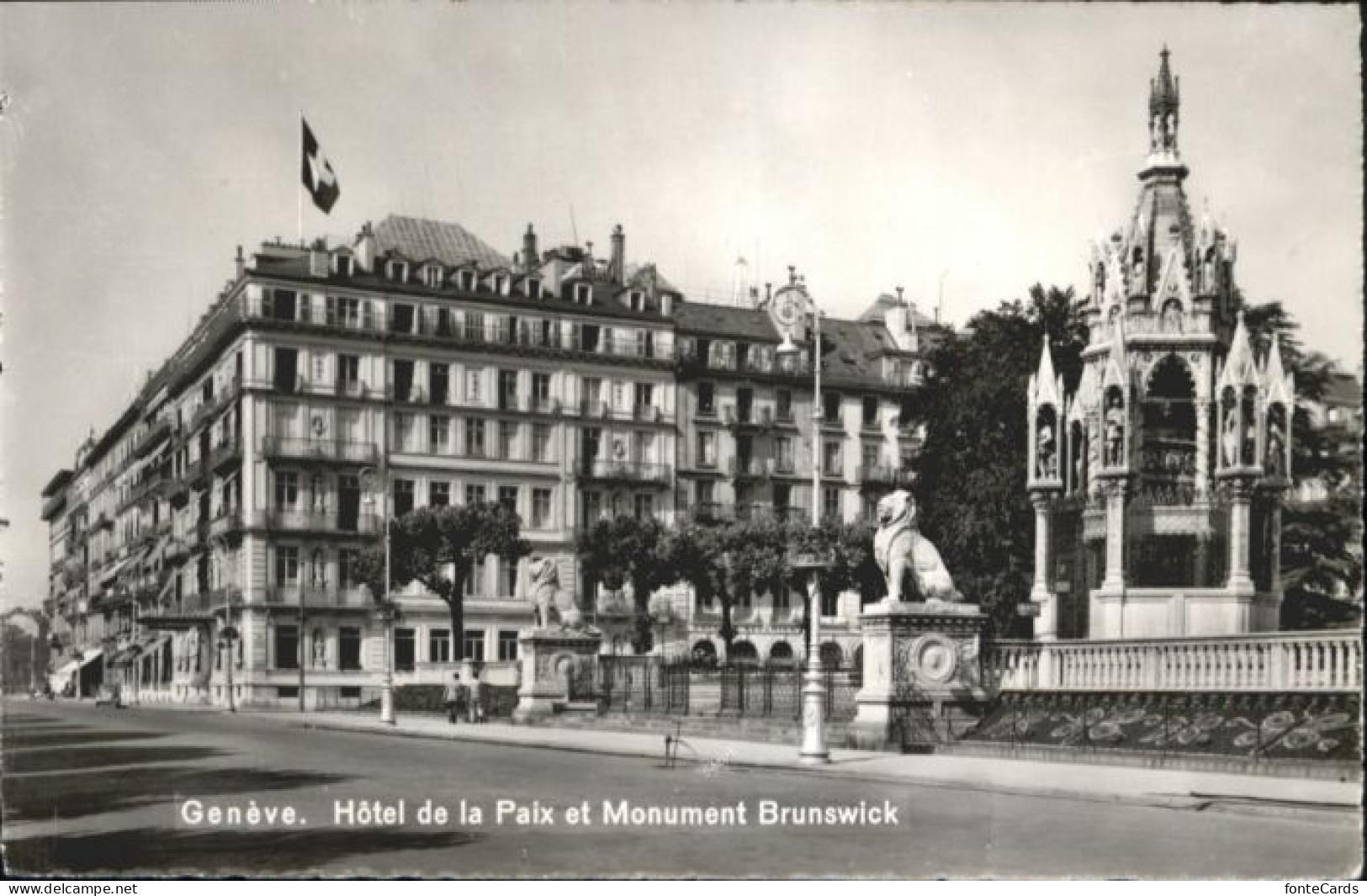 10875474 Genf GE Genf Hotel Paix Monument Brunswick *  - Other & Unclassified