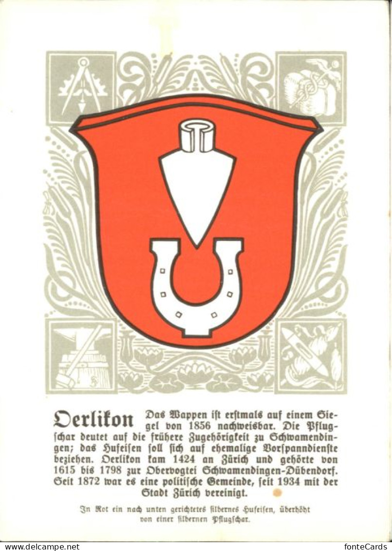 10875370 Oerlikon ZH Oerlikon Wappen * Oerlikon ZH - Other & Unclassified