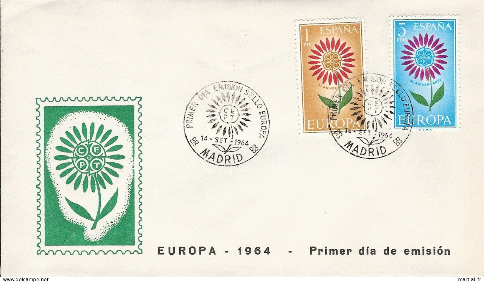 ESPAGNE ESPANA SPAIN SPANIEN EUROPA CEPT 1964 FDC ERSTTAG 1 ER JOUR MADRID - 1963