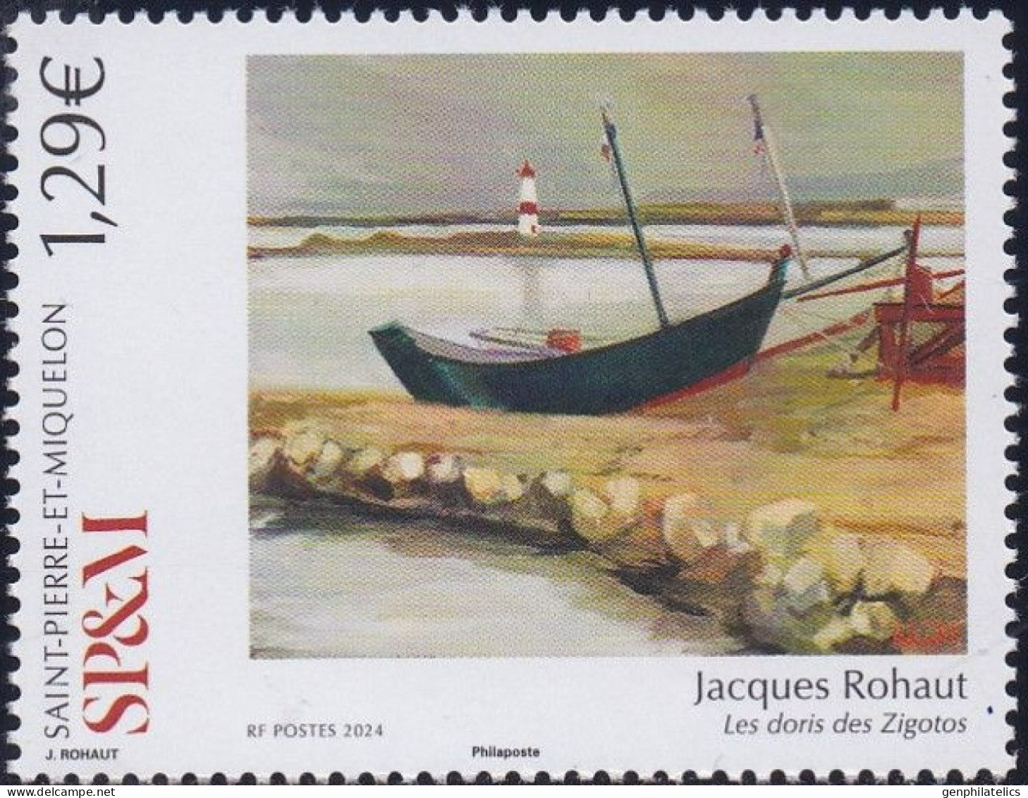 SP&M/St Pierre Et Miquelon 2024 CULTURE Art. Painting. Boat/ Le Doris Des Zigotos - Fine Stamp MNH - Unused Stamps