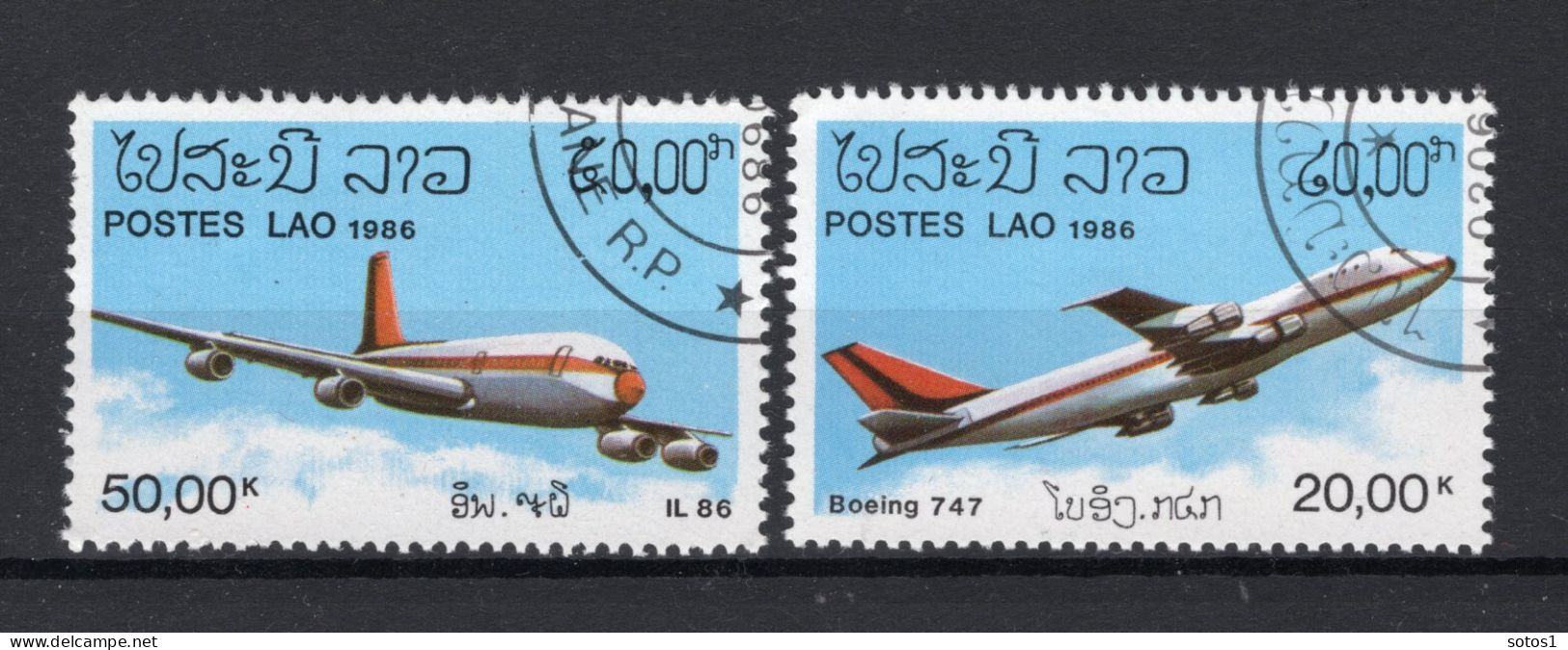 LAOS Yt. 713/714° Gestempeld 1986 - Laos