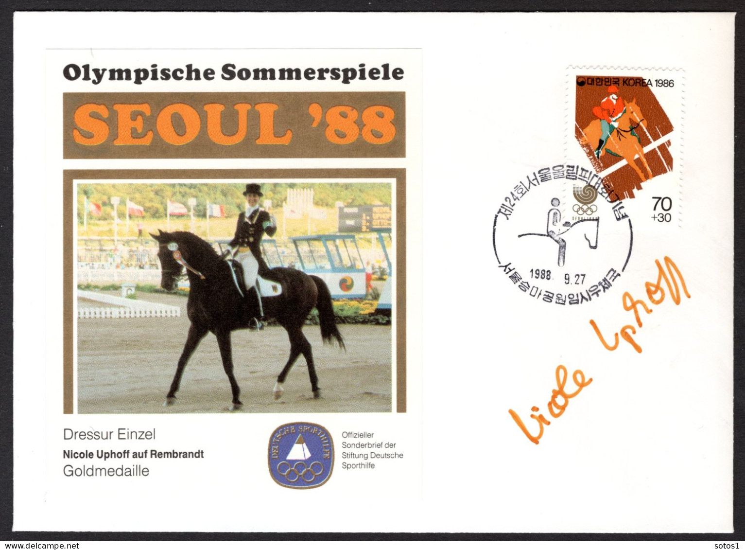 KOREA-ZUID Summer Olympic Games 27-8-1988 - Corée Du Sud