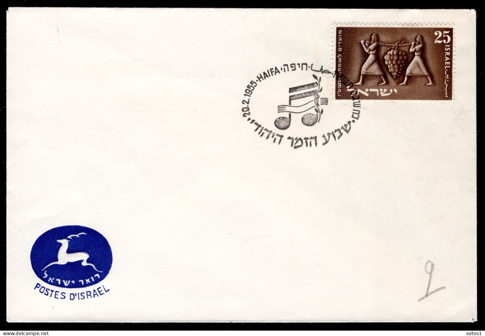 ISRAEL Yt. 79 Brief 20-2-1955 - Covers & Documents