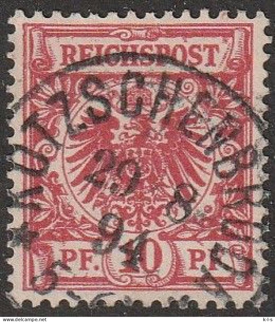 Deut. Reich: 1889, Mi. Nr. 47, Freimarke: 10 Pfg. Reichsadler Im Kreis, Tagesstpl.  KOTZSCHENBRODA - Neufs