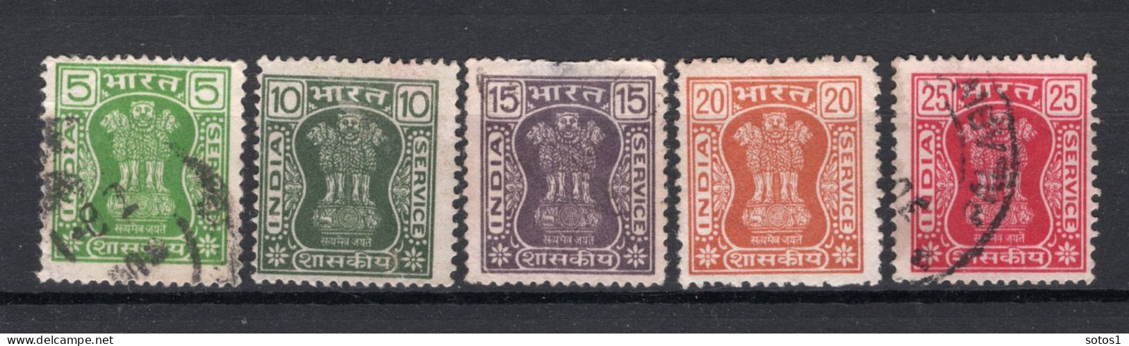 INDIA Yt. S54/58° Gestempeld Dienstzegel 1976-1981 - Timbres De Service