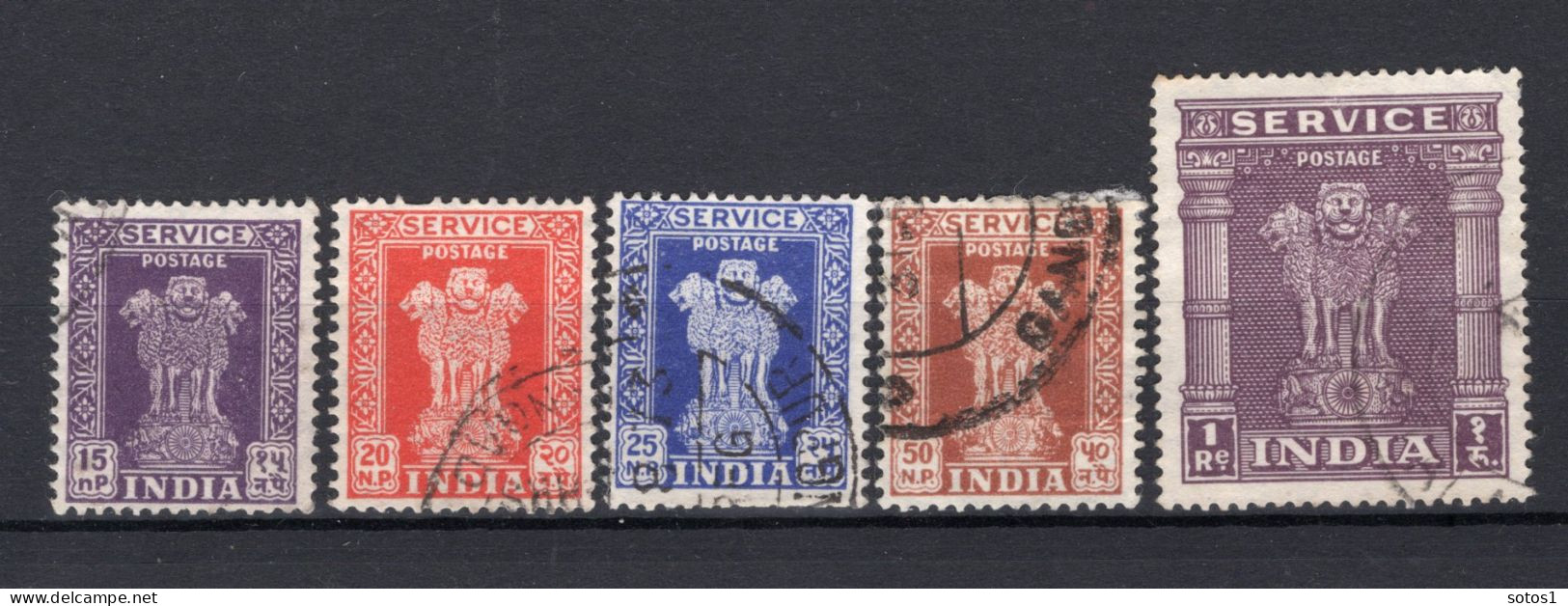 INDIA Yt. S28/32° Gestempeld Dienstzegel 1958-1963 - Official Stamps