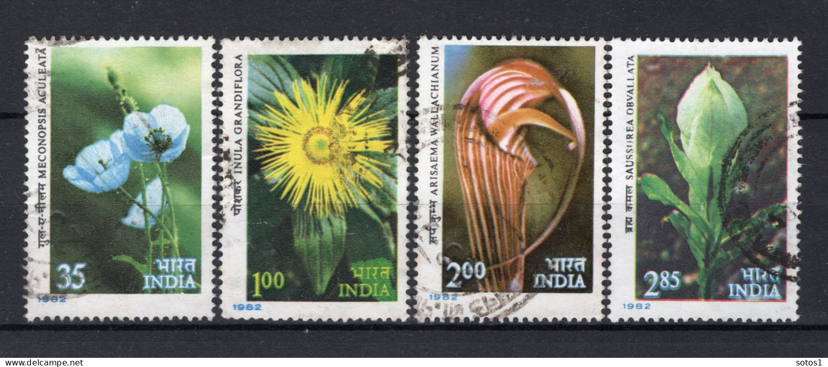 INDIA Yt. 709/712° Gestempeld 1982 - Oblitérés