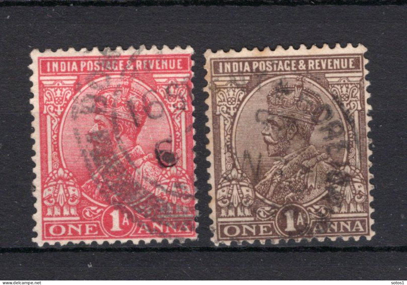 INDIA BR. Yt. 77/78° Gestempeld 1911-1926 - 1911-35 Roi Georges V