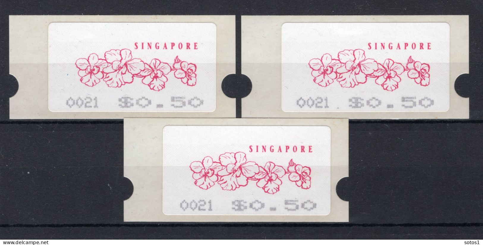 SINGAPORE Yt. D7 MNH Automaat 0,50 1995 - Singapour (1959-...)