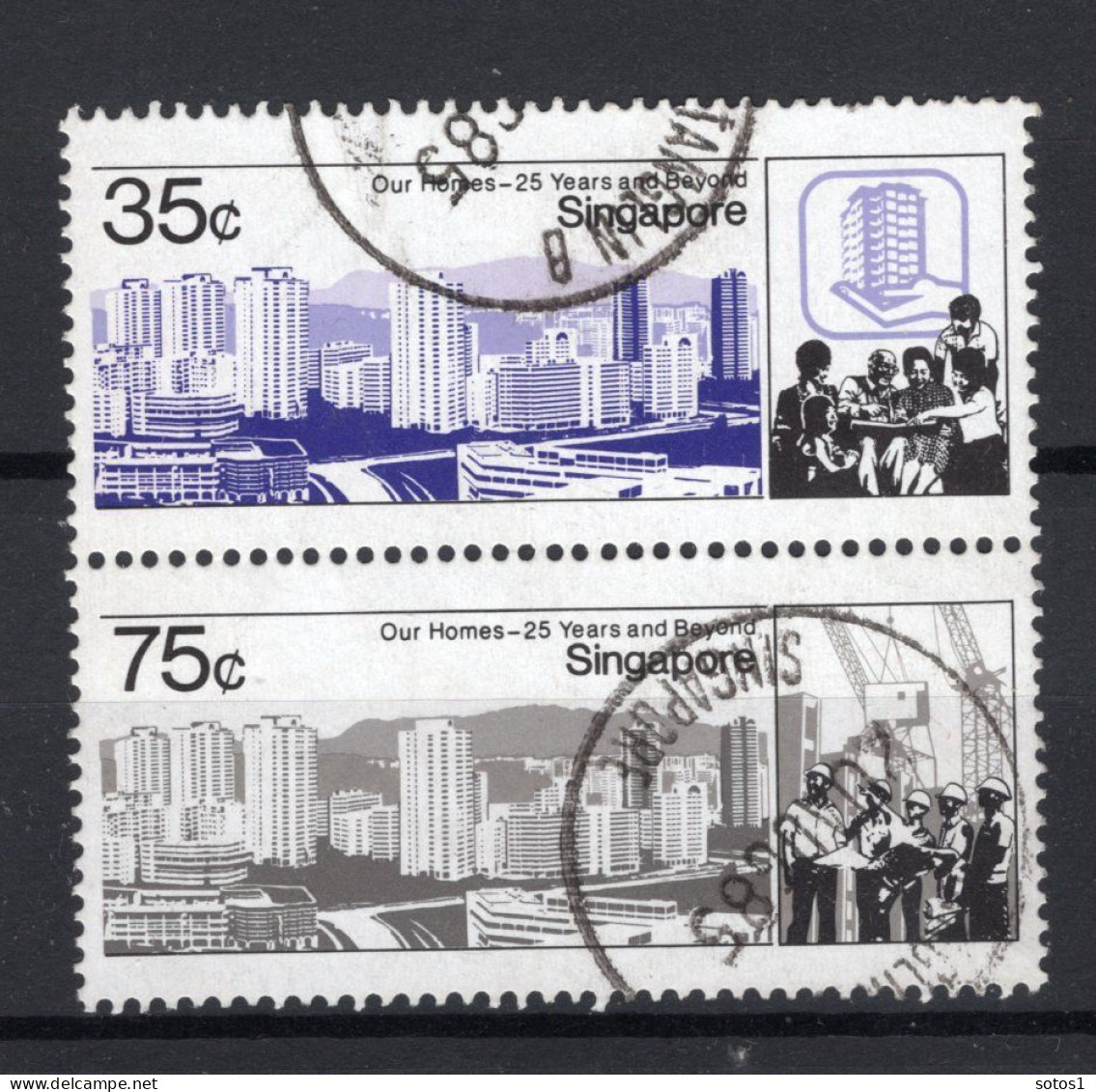 SINGAPORE Yt. 473/474° Gestempeld 1985 - Singapour (1959-...)