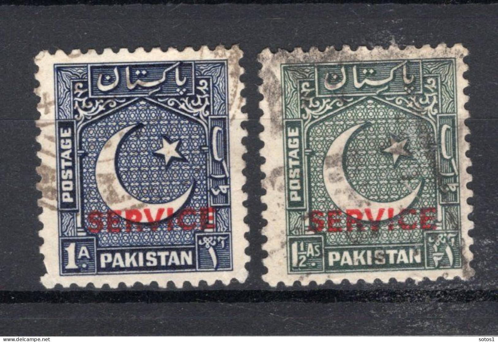 PAKISTAN Yt. S17/18° Gestempeld Dienstzegel 1948 - Pakistan