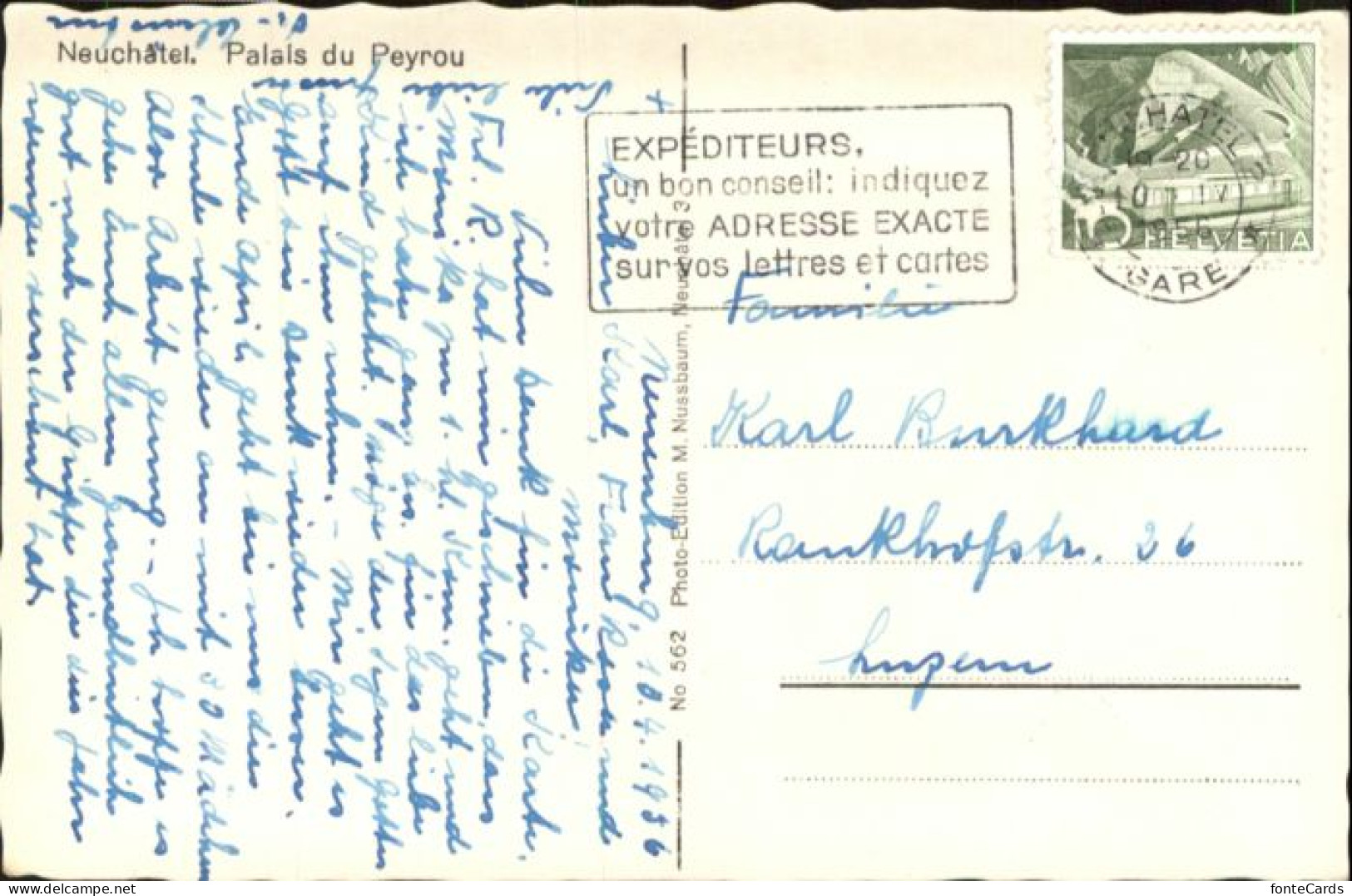 10875197 Neuchatel NE Neuchatel Palais Peyrou X Neuchatel - Other & Unclassified