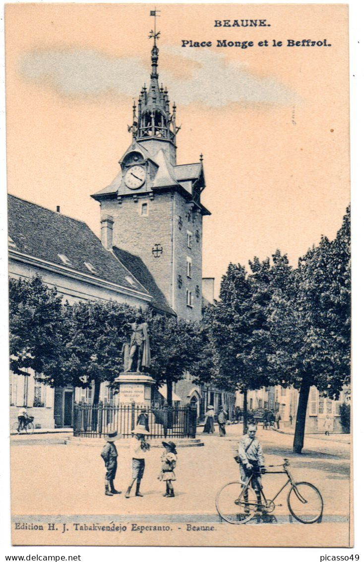 Côte D'Or , Beaune , Place Monge Et Le Beffroi - Beaune