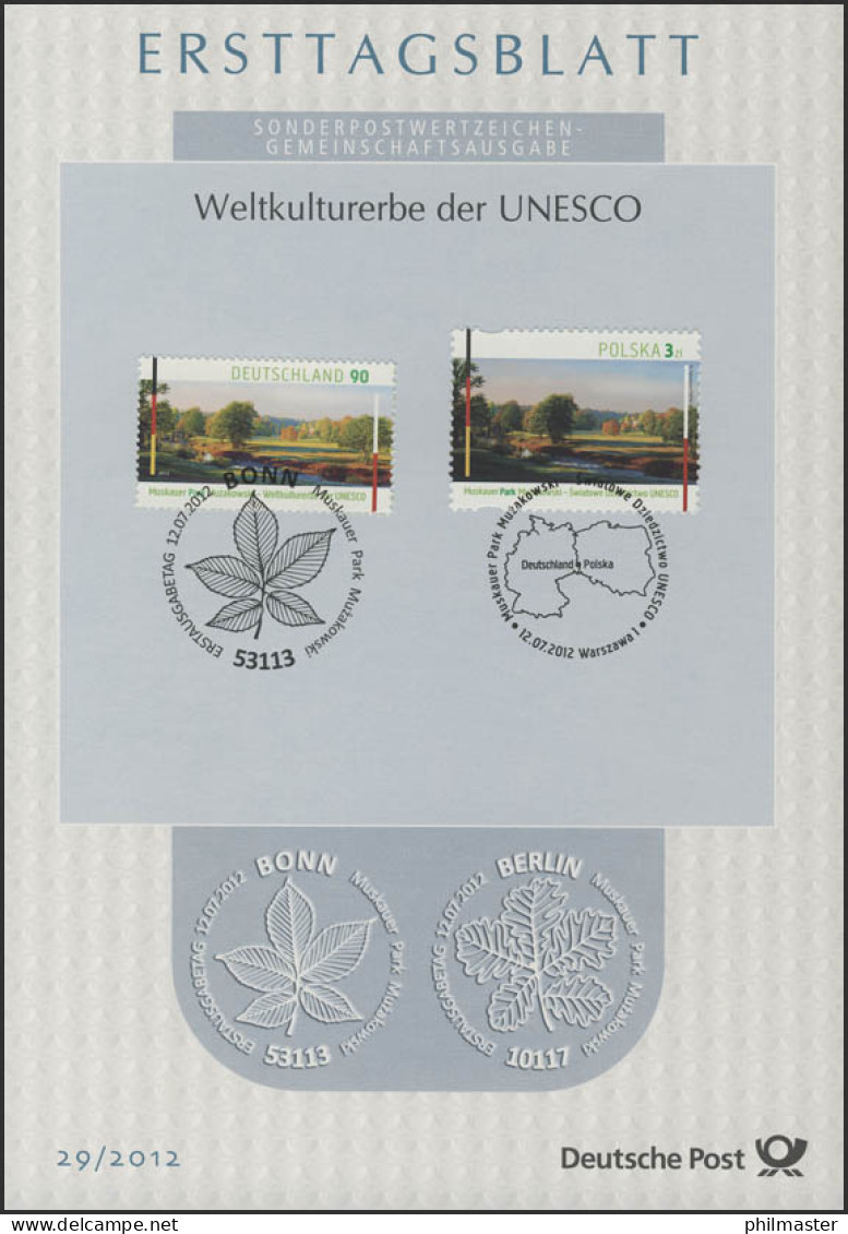 ETB 29/2012 UNESCO, Muskauer Park - Joint Issue Mit Polen - 2011-…