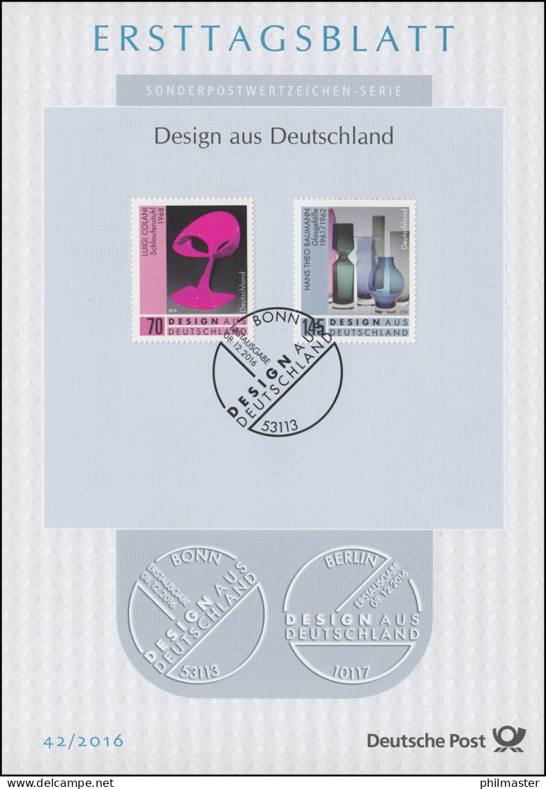 ETB 42/2016 Design, Schlaufenstuhl Von Colani, Glasgefäße Von Theo Baumann - 2011-…